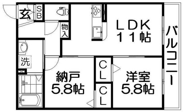 ガーネ　フリューゲルの物件間取画像